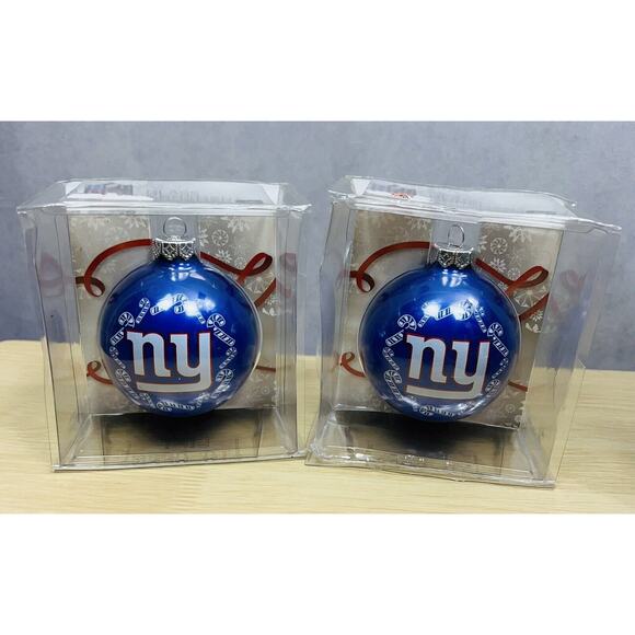 New York Giants Christmas Ornament NFL Football glass Sports Collection USA Made - Picture 1 of 6